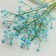 Artificial flowers "cotton gypsophila" 60 cm, turquoise