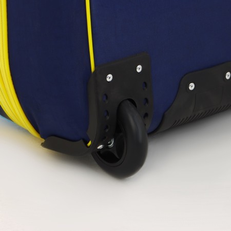 Small suitcase 20 ”, a road bag with a zipper, blue/orange color-7