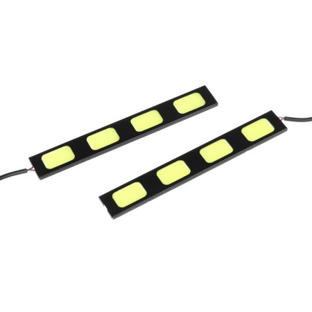 Daily running lights DRL-13 cm, 12 V, 8 diodes, steam