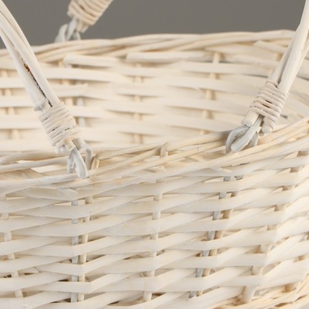 Basket with mobile handles, 32 x 25 x 13 cm, willow-3