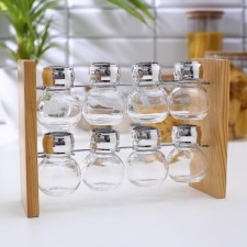 Set for glass spices on the Eco stand, 8 items: 100 ml
