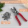 Forceps for installing buttons, with rubberized handles, with buttons 25 pcs, 15 × 6.5 cm, silver/red color