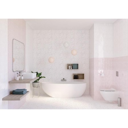 Wall tiles Pudra pink relief 200x440 (in packaging 1.05 sq.m)