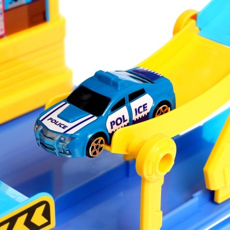 Parking "City" with 6 cars and elevator, light and sound-7