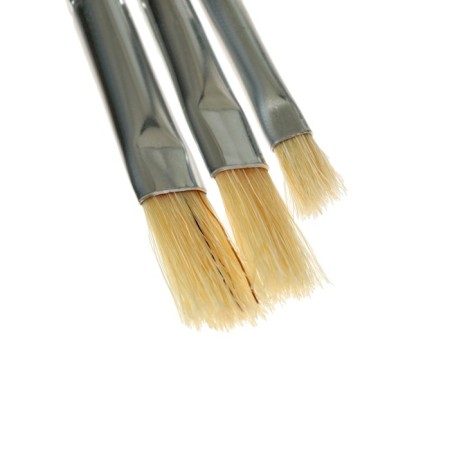 Set of brushes bristles 3 pieces: No. 4, 8, 10, flat-3