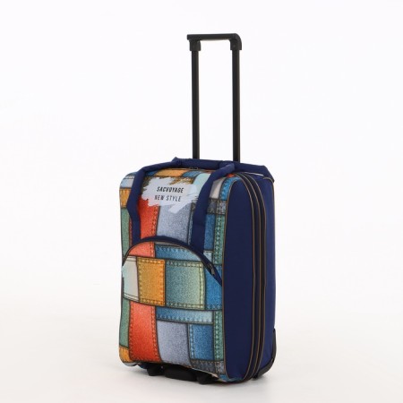 Small Small 20 "with a bag, a lightning department, an external pocket, with an extension, the color is blue-1