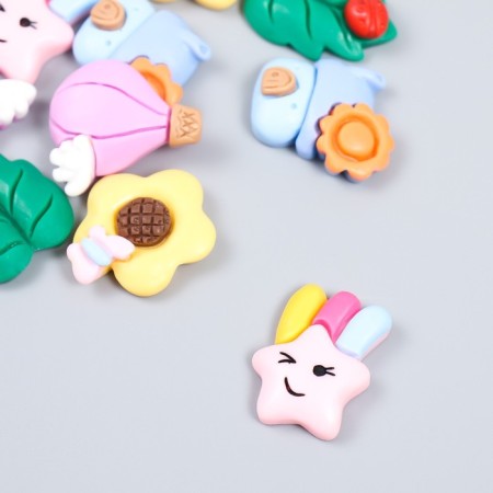 Decor for creativity plastic "Funny Assorted" set 10 pcs 2.8x2 cm-2