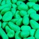 Decorative, fluorescent, green pebbles, 800 g, FR 8-12 mm