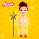 Baby doll "Sorceress", with a magic wand, mix