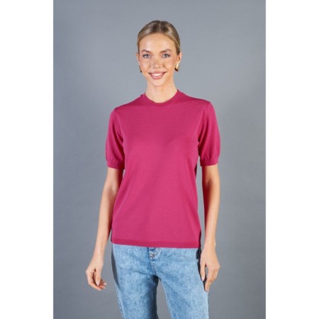 Female jumper with short sleeve Eliseeva Olesya, size 54-56, pink color