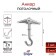 Anchor "tundra", ceiling, folding, spring, with a hook, white zinc, m8