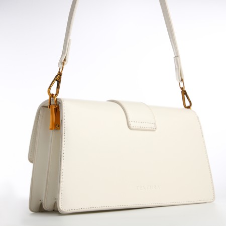 Female bag Textura, average size, milk color-3