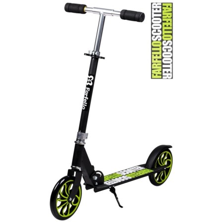 2-wheel scooter M-396b, black/green color-1