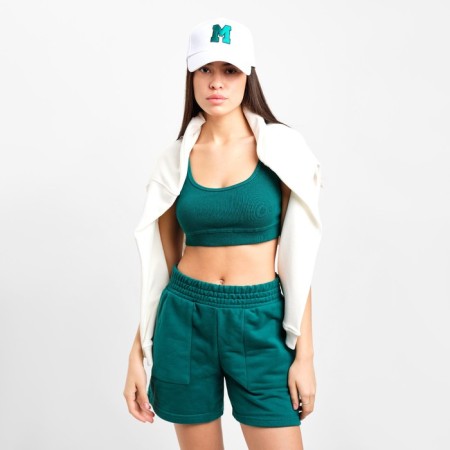 Top female shortened Mist Old School size 48, green color-3