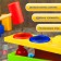 Putting on a rectangular base with 4 balls, descent and hammer