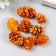 Decor for creativity "Pine orange bump" size 2-4 cm