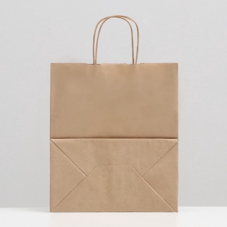 Craft package without printing, round handle 24 x 14 x 28 cm, set 3 pcs-1