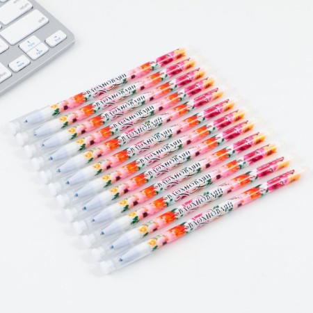 PECHECH WRITE-STRAISH, Blue Paste, Gel, 0.5 mm with cap "Since March 8"-1