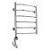 Domoterm electric heated towel rail "Laura", 500 x 600 mm, 6 crossbars, left, chrome