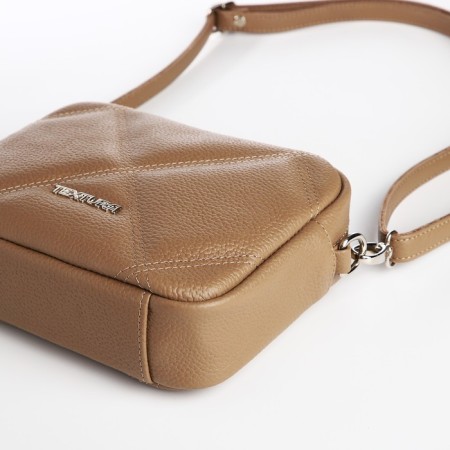 Women's bag over the shoulder Textura, small size, beige color-3