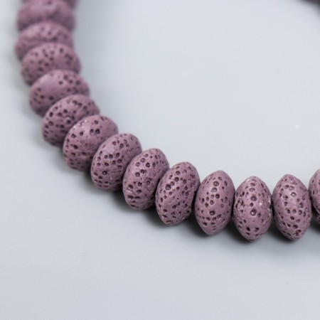 Beads for aromatherapy with the hole "Disc. Violet" 0.6x1x1 cm set 33 pcs +-3-1