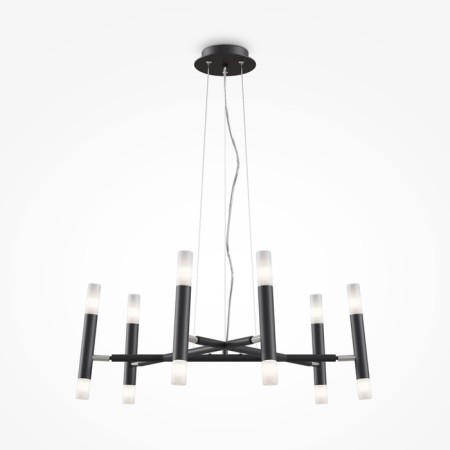 Suspension lamp Maytoni Mod031PL-12B, 12XG9, 25W, 64x64x150 cm, black color