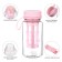 Water bottle, 450 ml, with a strainer, 17.5 x 10.5 cm, pink