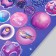 Decor for creativity cardboard "Chips and button. Violet" 24 pcs 13x16.5 cm