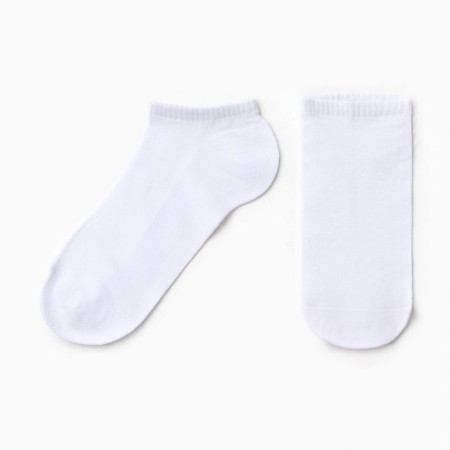 Women's socks shortened, white color, size 25