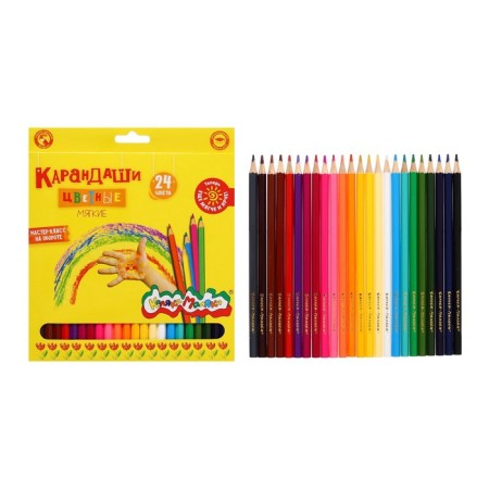 Pencils 24 colors "Kalyak-Malyak", hexagonal