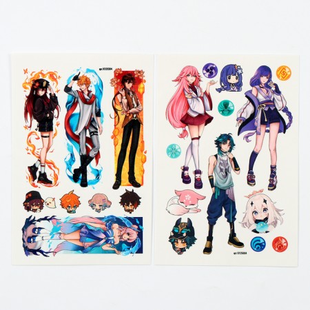 Translated tattoos "Anime of the Elements", 2 sheets, tattoos - 21 pcs.-1