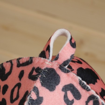 Bath cap "Pink leopard", with a children's print-1