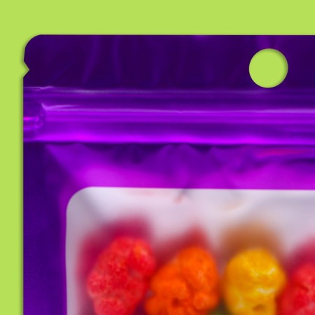 SIP-LOK package with a window, with euroslot, purple, 12 x 18 cm cm-1
