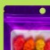 SIP-LOK package with a window, with euroslot, purple, 12 x 18 cm cm