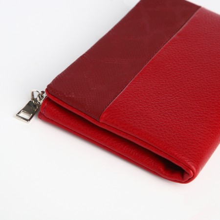 Women's wallet on a magnet, burgundy color-2