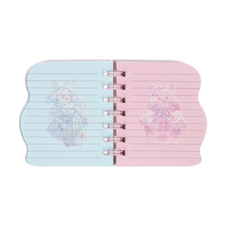Notebook Gift Book on the comb 80l, line, color block, cover. 3D anime (10.2x10.5cm) 10539-5