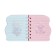 Notebook Gift Book on the comb 80l, line, color block, cover. 3D anime (10.2x10.5cm) 10539