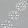 Stick plastic rhinestones for hair "Crystal flowers" 26.5x13 cm