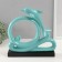 Souvenir Ceramics "Dolphin on the waves" turquoise 7.5x27.5x27 cm