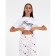 Women's pants KAFTAN "Pink Stars", p. 44-46, white