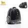 Backpack for carrying animals, laying out, 33 x 28 x 42 cm, black/transparent