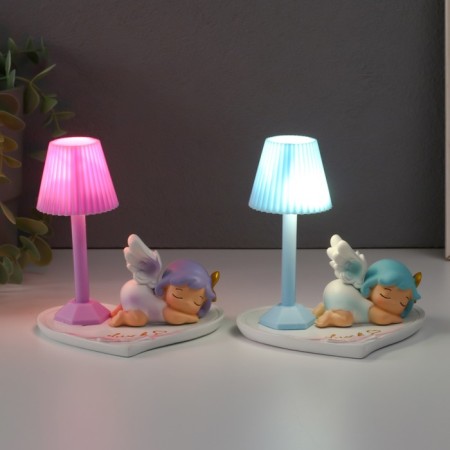 Souvenir plastic light "Sleeping baby-angel" mix 10.8x10.5x11 cm-1