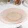 Glass plate "LIVS", D = 19.5 cm, beige color