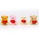 Soft toy - keychain "Bear with heart", Mix color