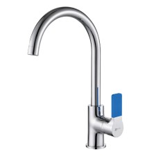 Lemark Aura LM0605C kitchen mixer, with high swing pour, chromium color