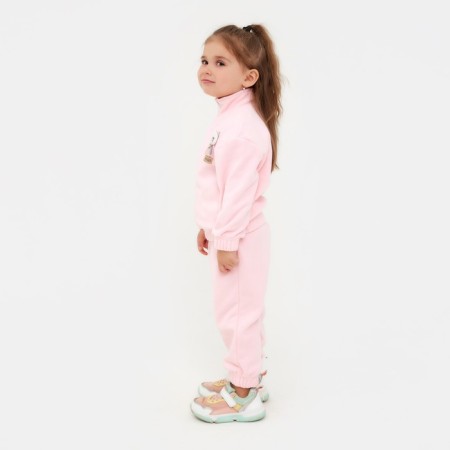 Children's costume (sweatshirt, trousers) minku pink color, height 98-1