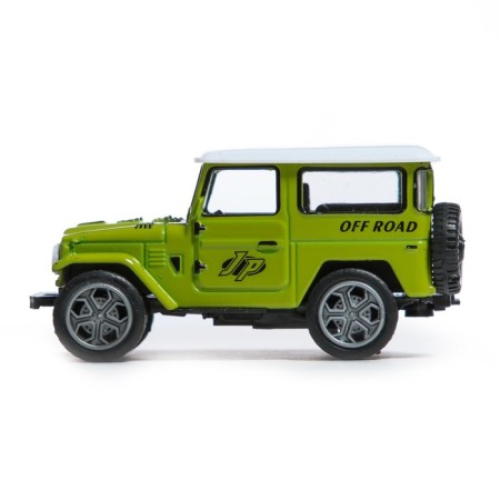 Metal jeep machine, inertial, green color-1