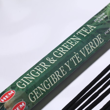 Incense hem "Ginger & Green Tea. Ginger and Green Tea", 20 wands in packaging, hexagon-1