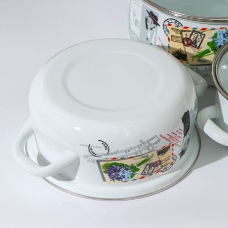 Set of pots "Montmart violet", 3 subjects: 1.5 l, 2 l, 3 l, covers, induction-2