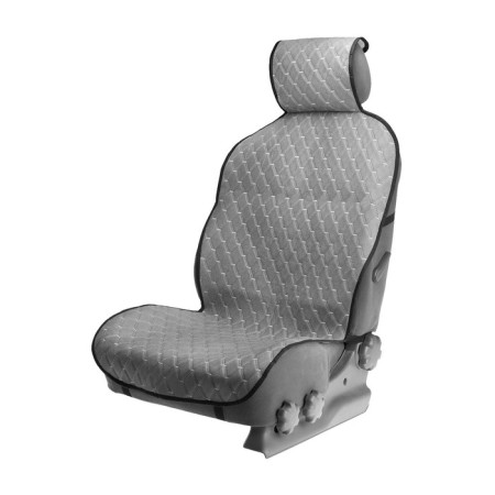Nabbage on the front seat, velor, size 55 x 150 cm, gray